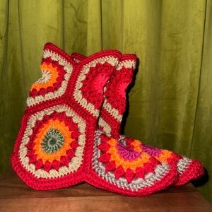 Colorful Crochet Booties